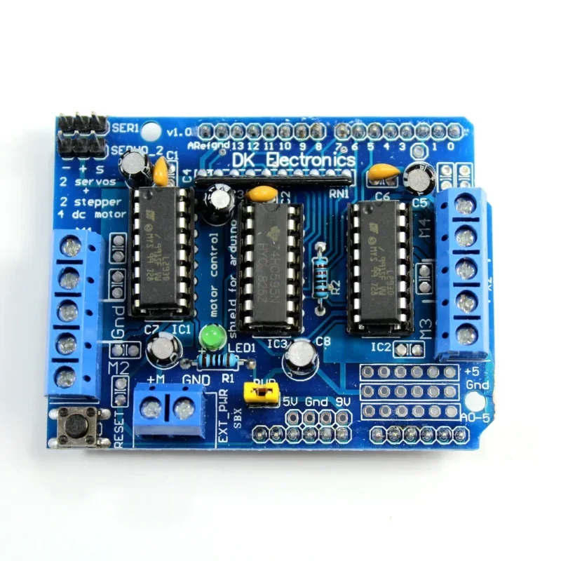 Motor Shield L293d 4 Motores Puente H Y Servomotores