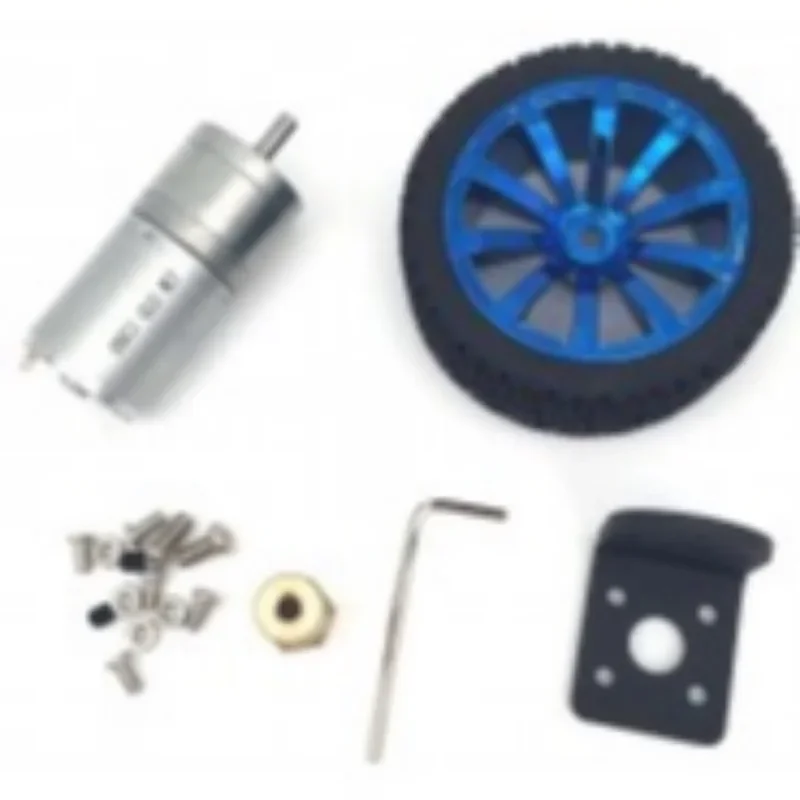 Kit Motor Con Caja Reductora + Rueda 6V 77 Rpm